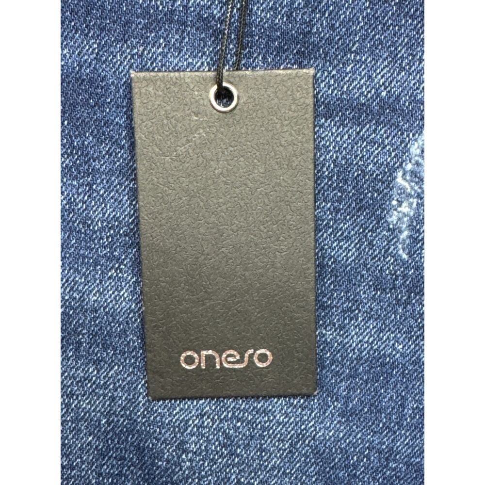 NWT ONESO Women's Mid Rise Wide Leg Blue Denim Jeans - Size 24 (24x31) - Picture 3 of 5